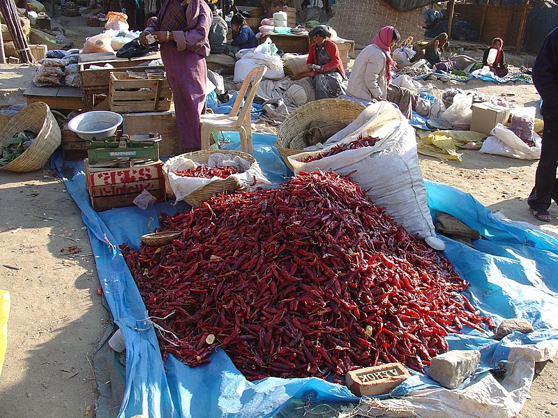 File:Chili Peppers at Thimpu Market (2420156059).jpg