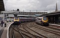 * Nomination Trains at Gloucester. Mattbuck 08:06, 16 December 2013 (UTC) * Promotion Can you bright a bit the shadows please? --Christian Ferrer 18:11, 22 December 2013 (UTC)  Done Mattbuck 00:17, 24 December 2013 (UTC)  Support ok --Christian Ferrer 05:42, 24 December 2013 (UTC)