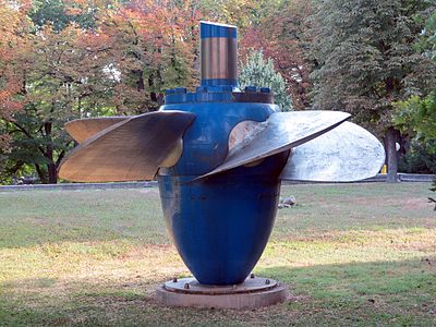 Turbine Kaplan au Musée des techniques de Vienne, Autriche