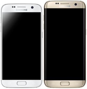 Samsung Galaxy S7 (links; weiß) und S7 Edge (rechts; gold)