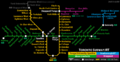 Map of current system, interchanges, and future extension