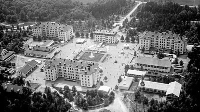 Vy över kasernområdet (1929).