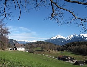 Vue du sommet du Zirler Berg.