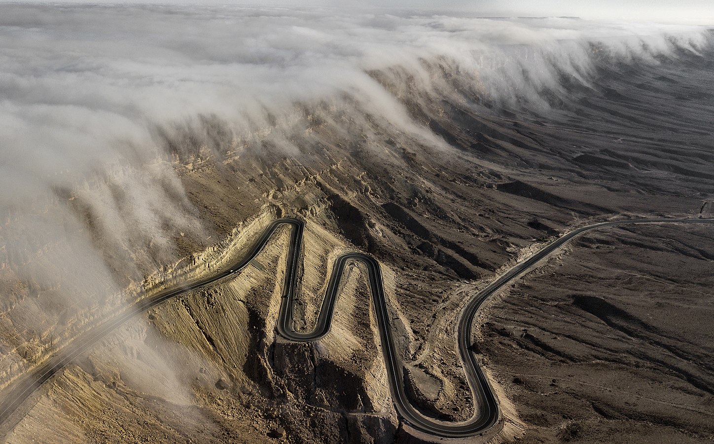 Katabatic wind at Makhtesh Ramon, Negev desert, Israel, by ZeevStein, another of our featured pictures for this month.