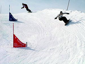 Snowboard cross competition