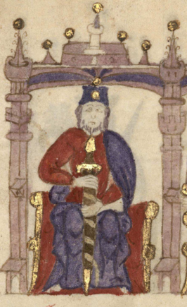 Hendrik in de Compendio de crónicas de reyes (circa 1312-1325).