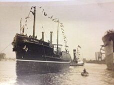 Peveril is positioned to the fitting out basin at Cammell Laird following her launch