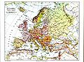 Map of Europe with Finnish text from "Pieni Tietosanakirja" (1925)