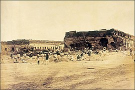 Ruins of General Wheeler's entrenchment where Nana Sahib's forces besieged them