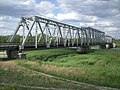 Pont ferroviari sobre el Síverski Donets entre Sloviansk (Слов'я́нськ) i Liman (Лима́н).