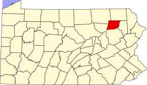 Poziția localității Comitatul Wyoming, Pennsylvania