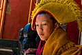 Tibet. Young monk at Tashi Lhunpo Monastery in Shigatse.