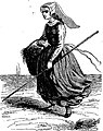 Fille d'Ouessant (dessin de Geniole) vers 1877.