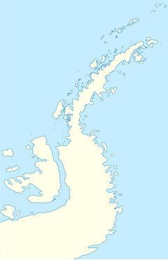 Dayné Peak på kartet over Antarktishalvøya