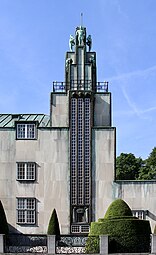 Secessionist façade of the Stoclet Palace in Brussels, by Josef Hoffmann (1905–1911)[232]