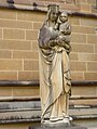 A statue by Fr John Dom Eugene Gourbeillon OSB of "Our Lady and the child Jesus", the only surviving statue from the first cathedral