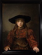 Rembrandt, Jonge vrouw in een schilderijlijst, 1641, Koninklijk Kasteel, Warschau[7]