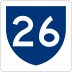 Highway 26 marker