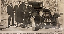 Victoire de l'Hotchkiss 1933 Pilote Maurice Vaselle et Michel Buzy co/pilote et mécanicien usine Hotchkiss