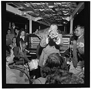 (Portrait of Baby Dodds, Marty Marsala, Bunty Pendelton, and Albert Nicholas, Riverboat on the Hudson, N.Y., ca. July 1947) (LOC) (5436423900).jpg