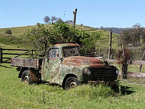 An abandoned Studebaker truck