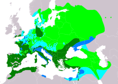 Distribución de Lullula arborea