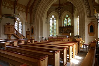 Åsarp-Smula kyrka, Västergötland, altartavlan och triumfkrucifixet (1939-1940).