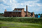 Remains of an old industrial building in red brick