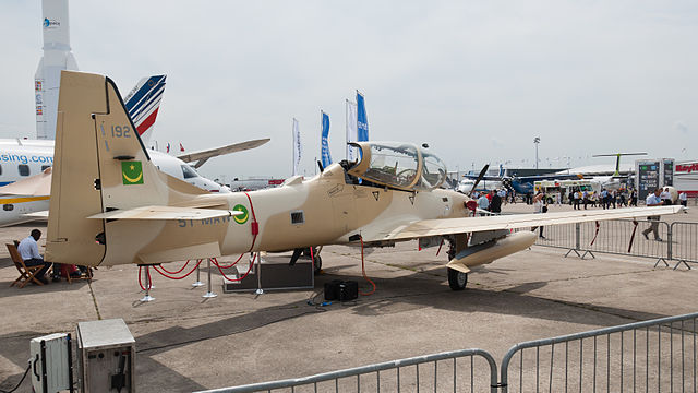 Mauritania Air Force Embraer A-29B Super Tucano.