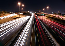 Mini Stack Interchange of Interstate 10 - Loop 202 - State Route 51- at Night