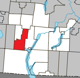 Location within Memphrémagog Regional County Municipality.