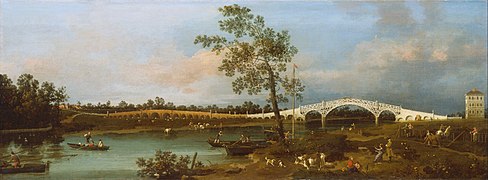 Vieux Pont de Walton, vers 1755, Centre d'art britannique de Yale[2].