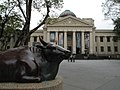 This copper bull was originally located at Taiwan Grand Shrine but was moved to in front of National Taiwan Museum after the end of World War II.