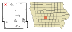 Location of Dawson, Iowa