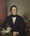 Image 281875 oil painting of Franz Schubert by Wilhelm August Rieder, after his own 1825 watercolor portrait (from Classical period (music))