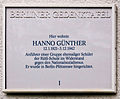 Gedenktafel für Hanno Günther