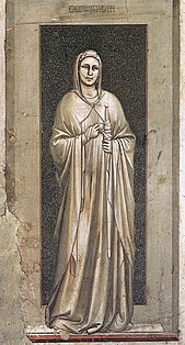 Giotto di Bondone: Templanza (1306). Capilla de los Scrovegni, Padua