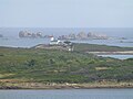 Phare de l'Île Wrach, vu depuis Aber-Wrach, commune de Landéda.