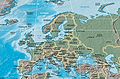 Physical map of Europe