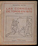 Ramon Acin, portada de "Las corridas de toros en 1970 (Caricaturas)" publicat a Editorial V. Campo d'Osca el 1923.jpg