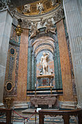 Estatua de San Sebastian, de Campi, y Angeles de Le Gros