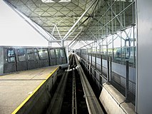 London Stansted Airport people mover, showing rail switch