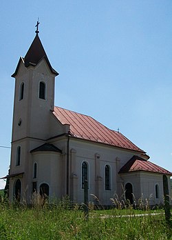 Roman Catholic church in Trebeľovce (local part Muľka)