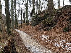 Rundweg, Wehr- und Ringmauerreste