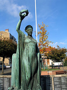 La monumento de Cormeilles-en-Parisis (Val-d'Oise), montras funebrigitan Viktorion.