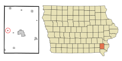 Location of Rome, Iowa