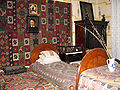 The bedroom in Olha Kobyljanska's museum in Chernivtsi, Ukraine.