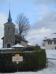 The road into La Chapelle-Rambaud, from the west