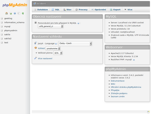 phpMyAdmin screenshot