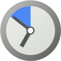 File:Pictogram voting wait blue.svg